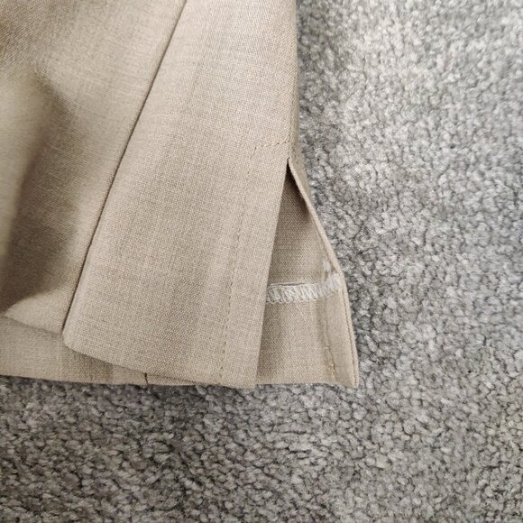 Tristan & Iseut Women's Blouse in Tan Size Small Wool Quiet Luxury Old Money - Picture 5 of 7